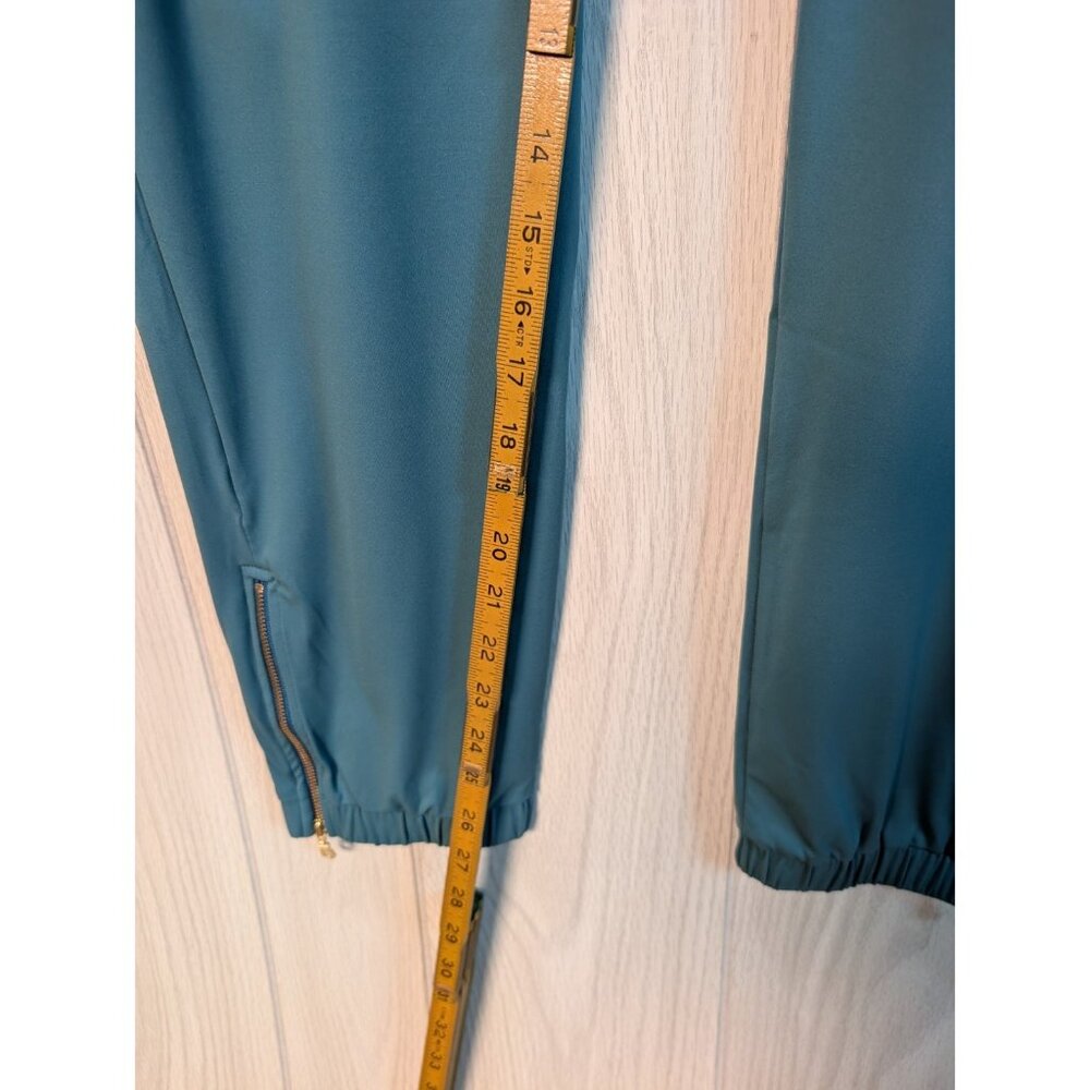 Zyia Active Peak Joggers Womens XXL Blue Ankle Zip Gold Zippers Drawstrings - Picture 10 of 10